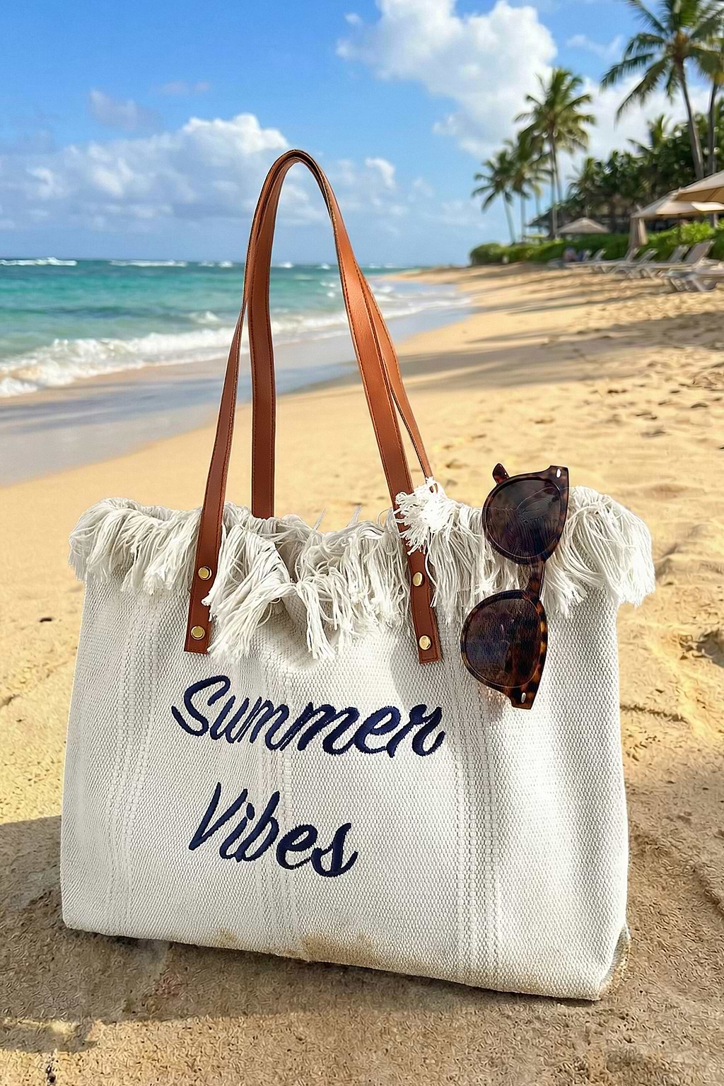 Bolso de mano color crema Summer Vibes