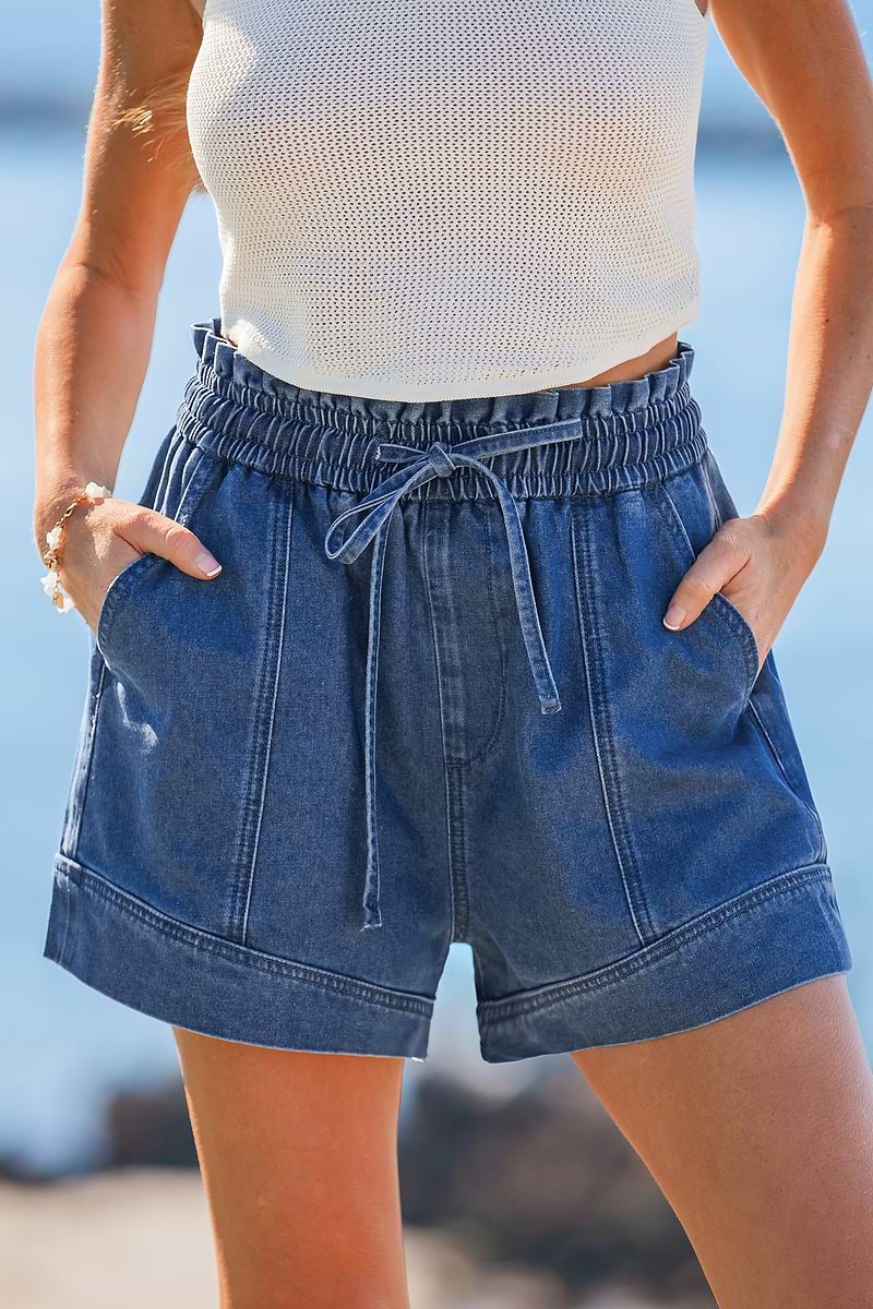 Hike Trail Blue Denim Shorts