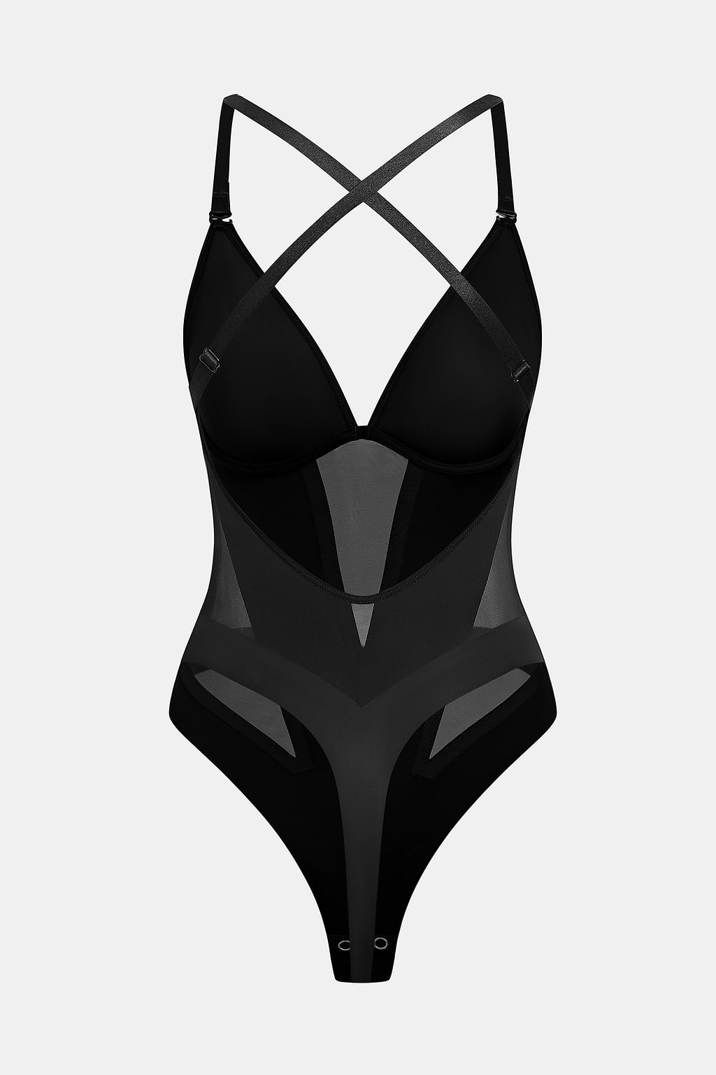 Full Support Black Shapewear Bodysuit
