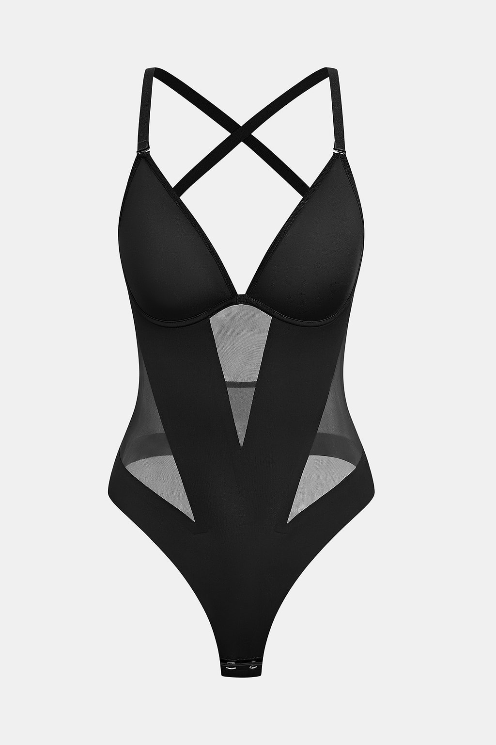 Full Support Black Shapewear Bodysuit