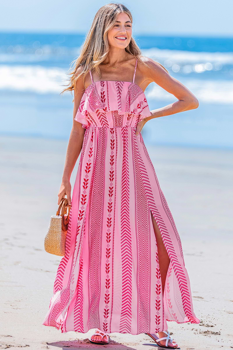Sunset Fantasy Geo Maxi Dress