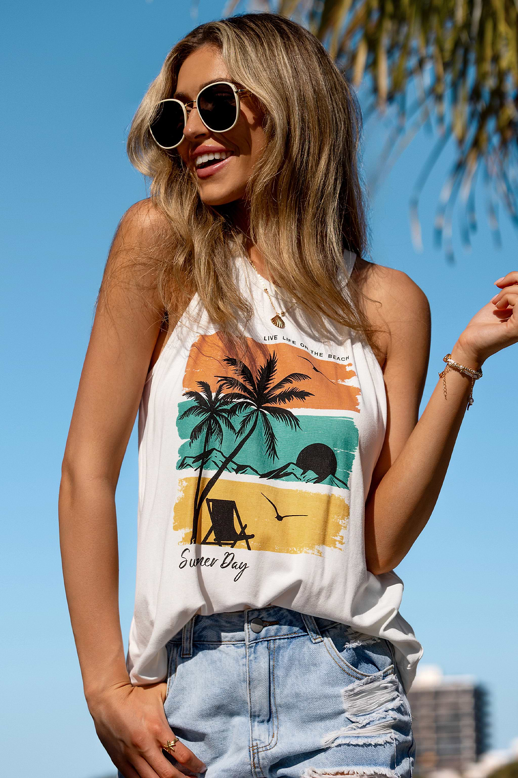 Summer Day Graphic Tank Top
