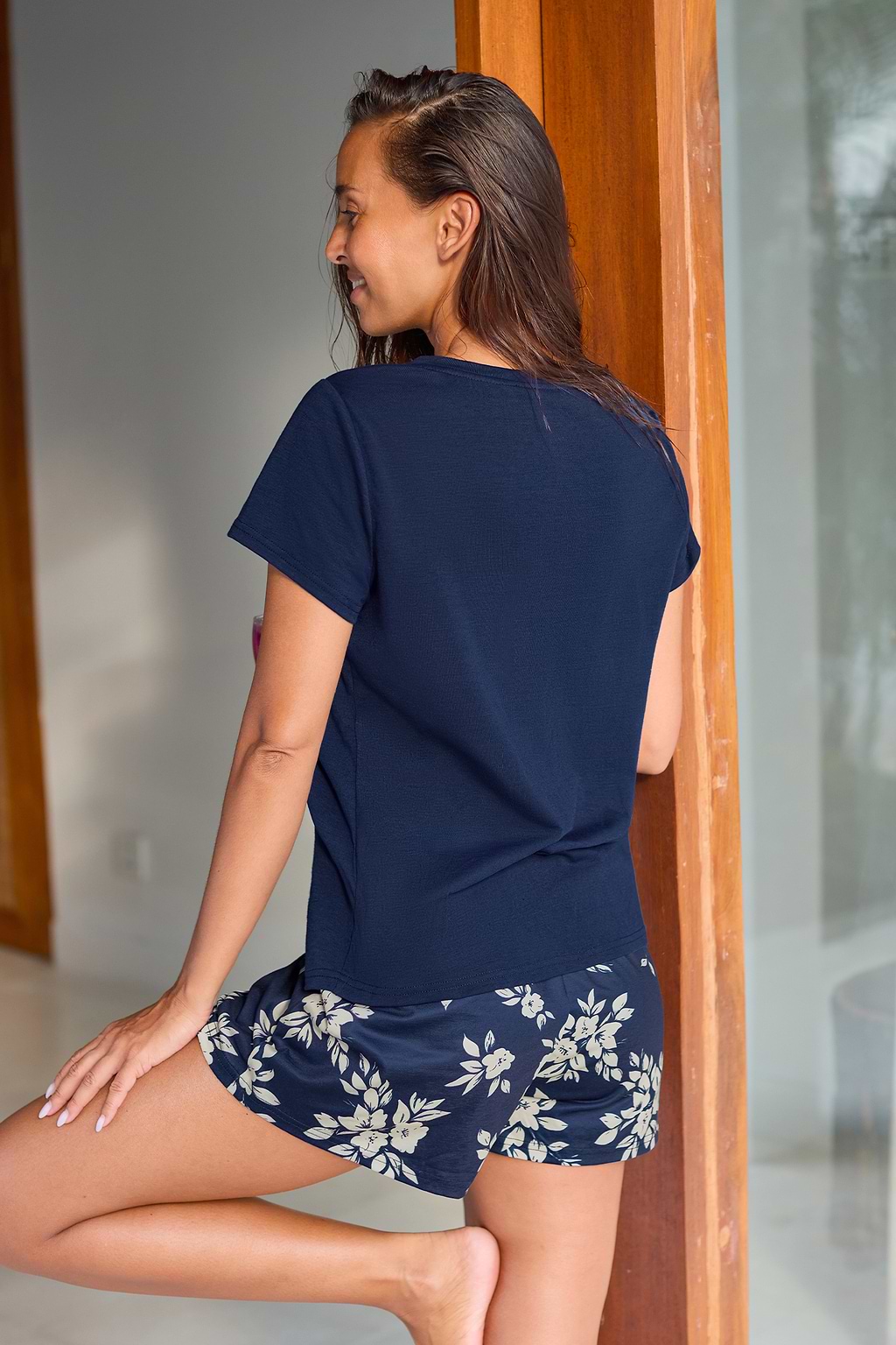 Alarm Off Floral Pajama Set