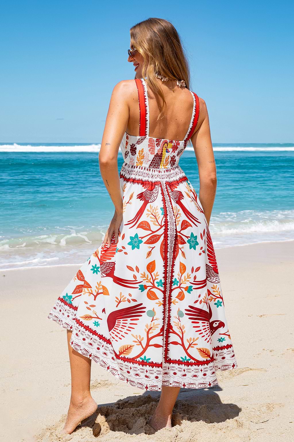 Vestido midi tropical Southbound