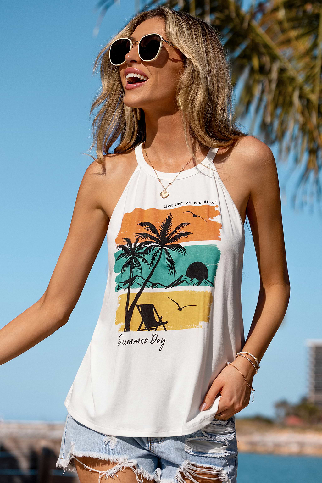Summer Day Graphic Tank Top