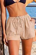 Easy Tide Striped Cover-Up Shorts