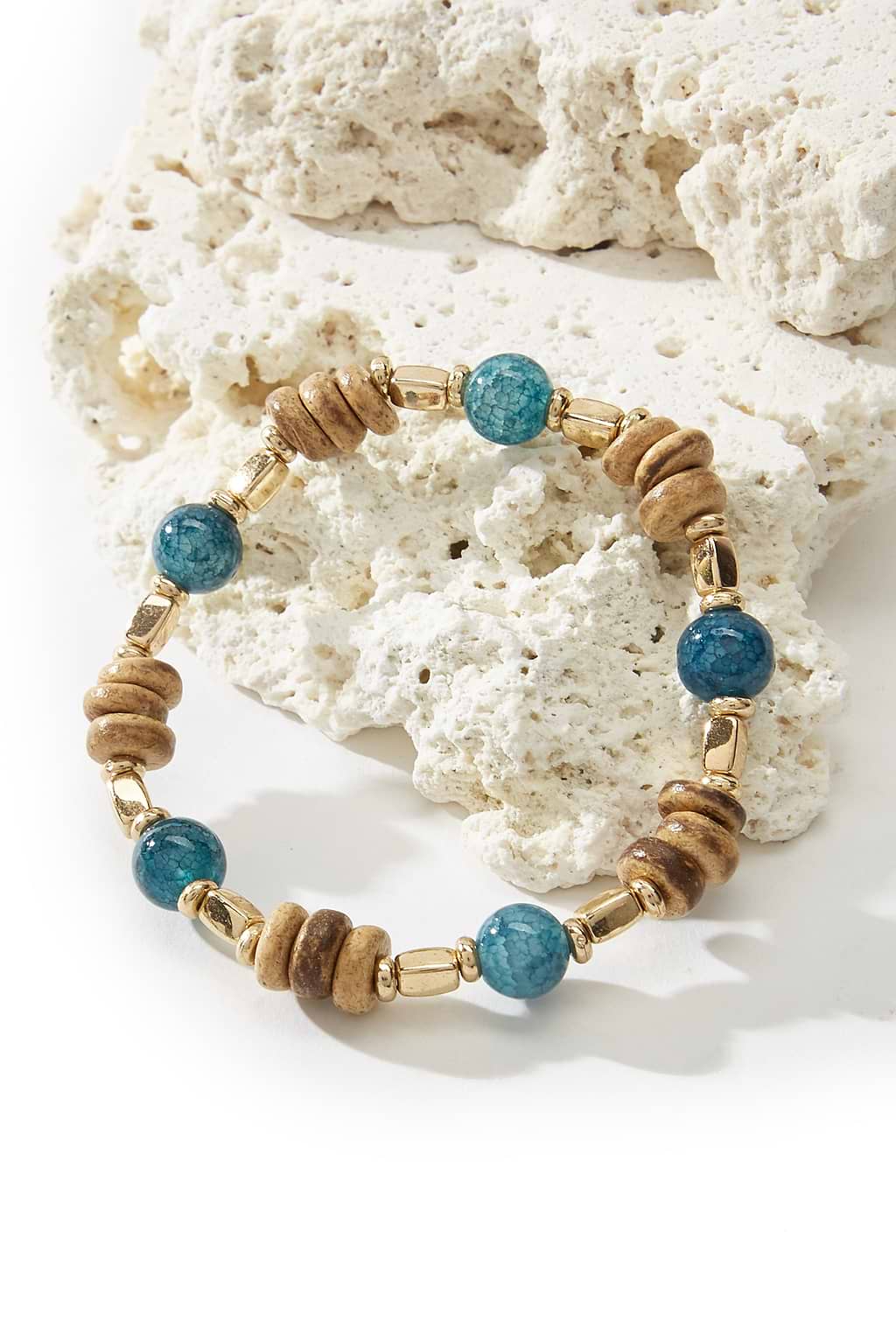 Conjunto de pulseras de cuentas brillantes