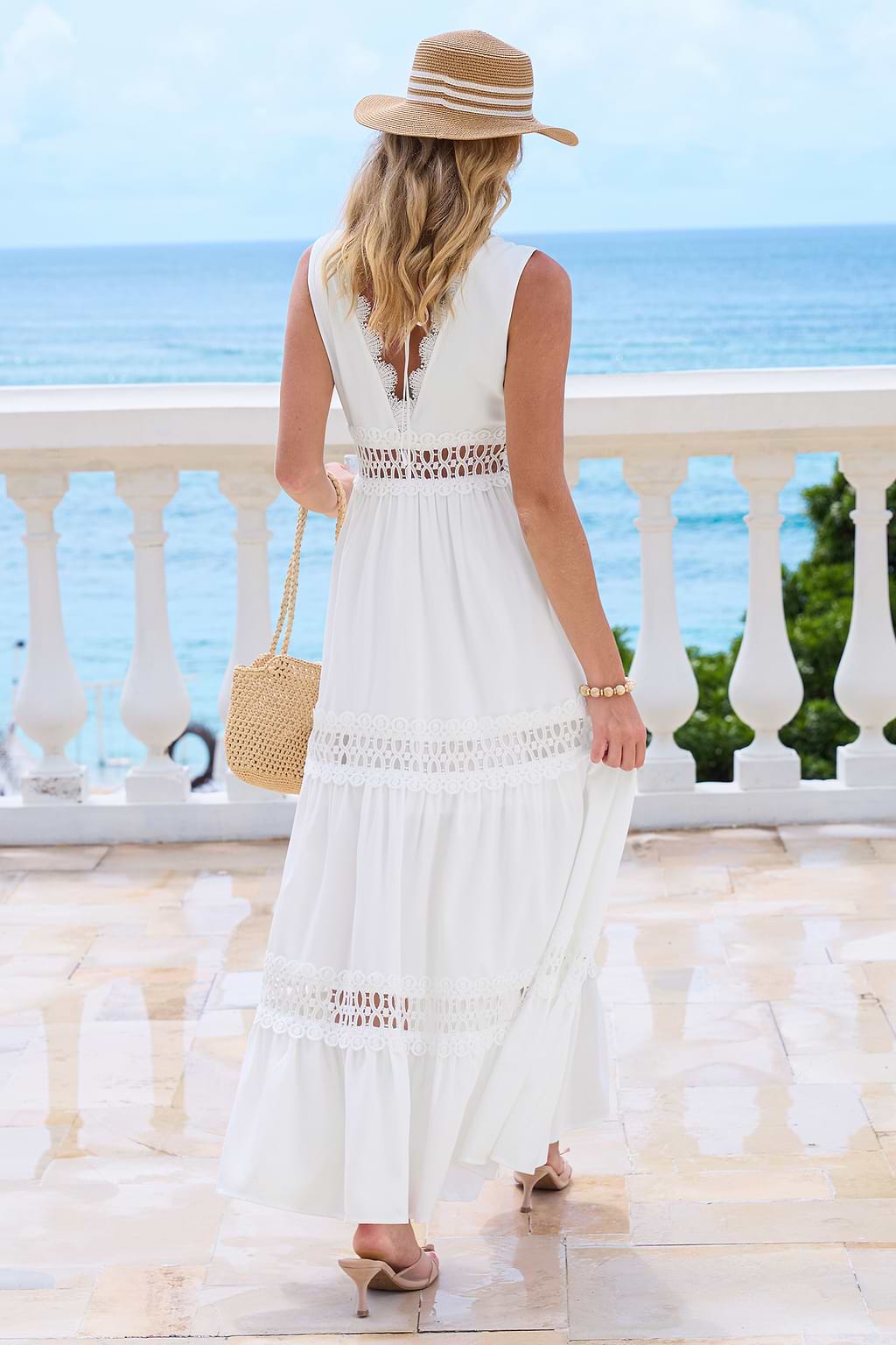 Ethereal Elegance White Maxi Dress