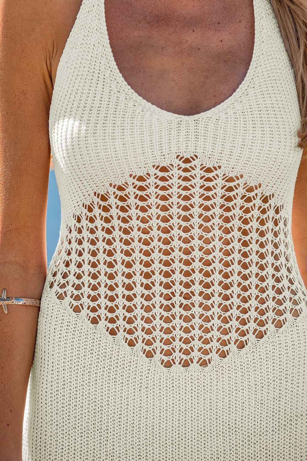 Dear Diary Cream Cover-Up Mini Dress