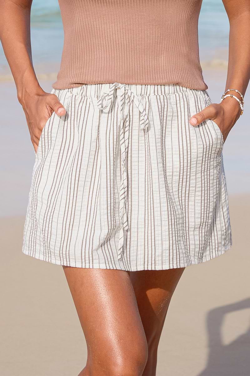 Tempo Striped Mini Skirt