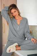 Off to Bed Grey Pajama Set