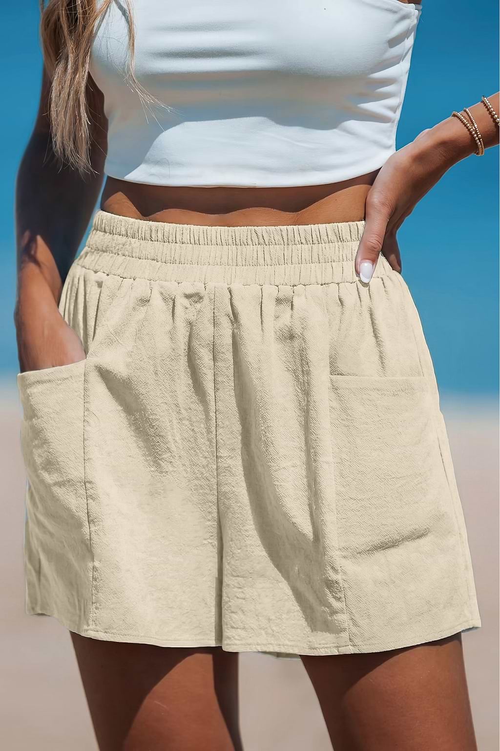 Seaside Air Cream Shorts