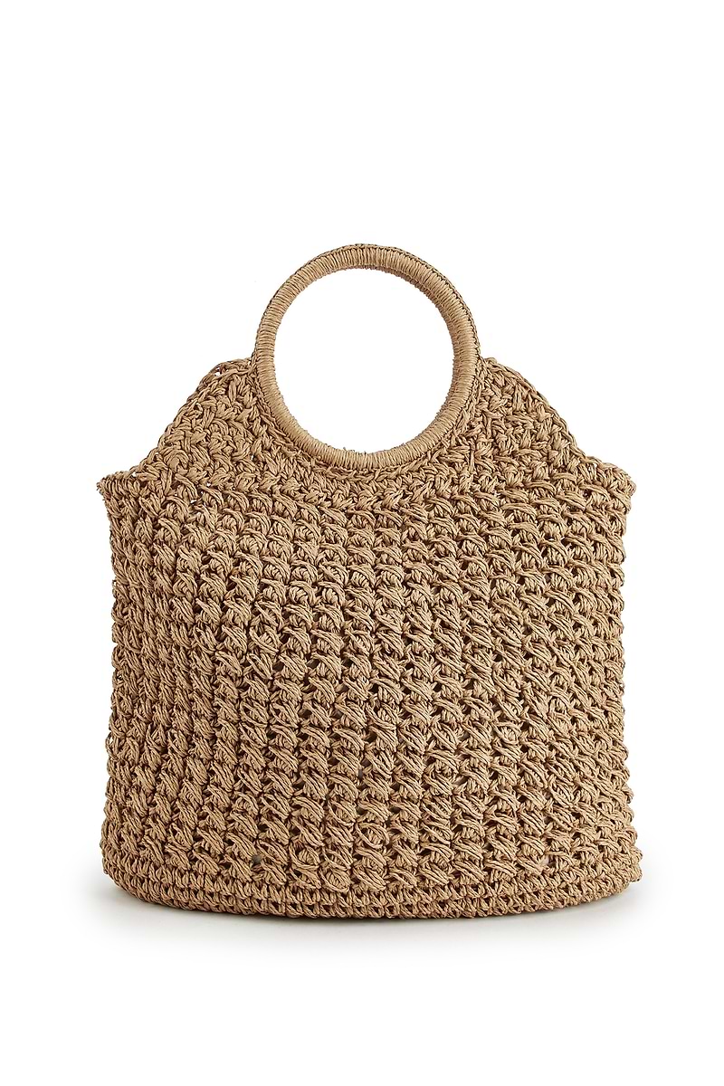 Beachside Bliss Straw Tote Bag