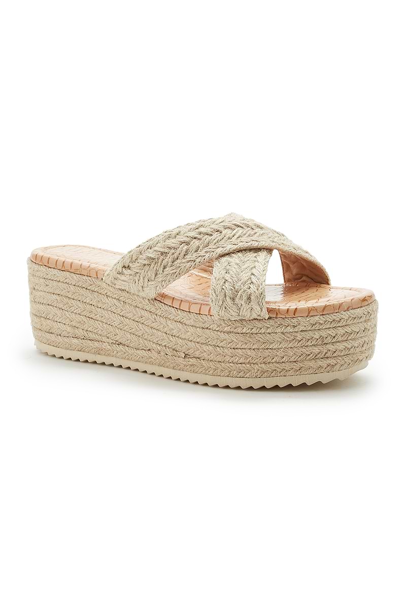 High Stakes Straw Sandals