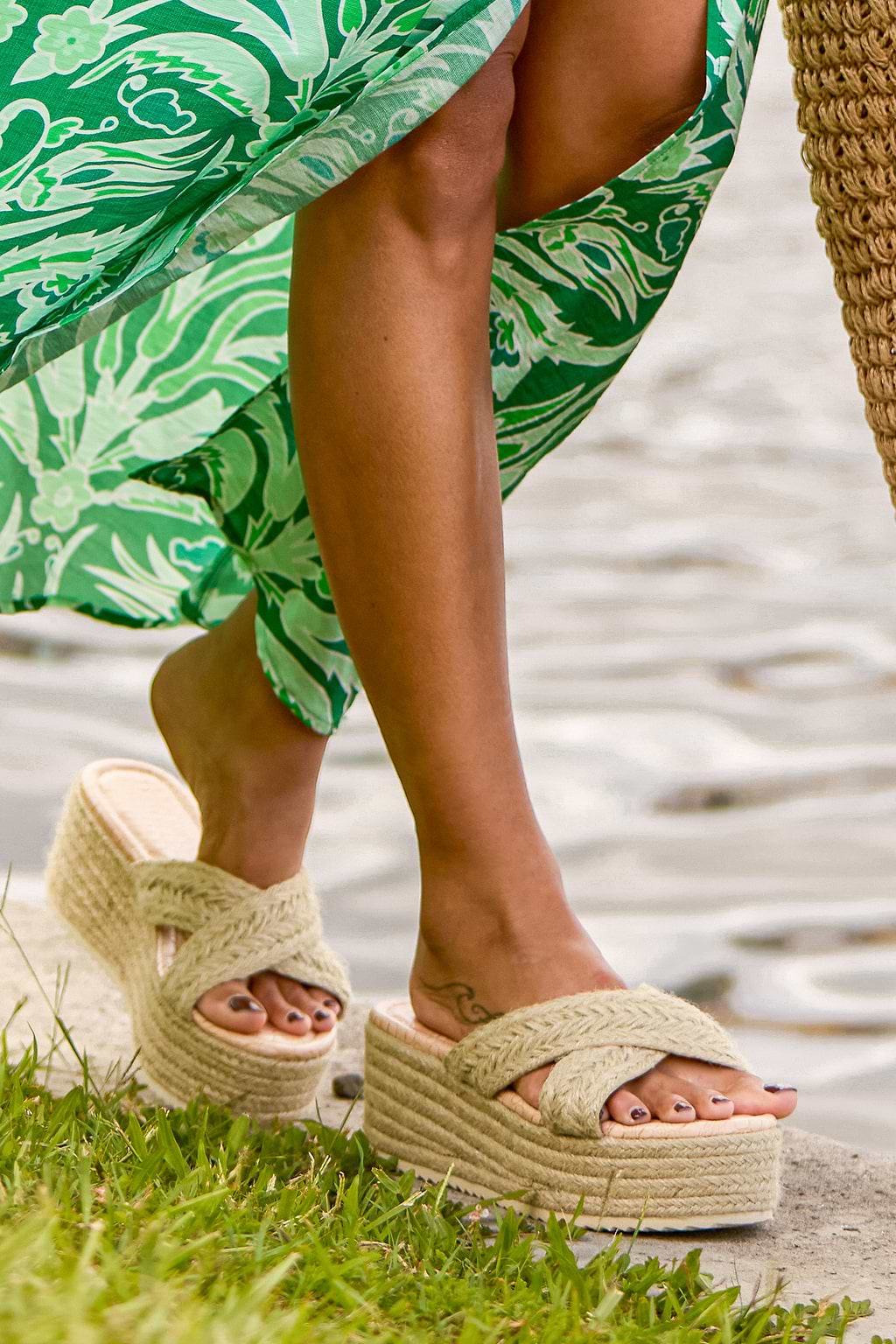 High Stakes Straw Sandals