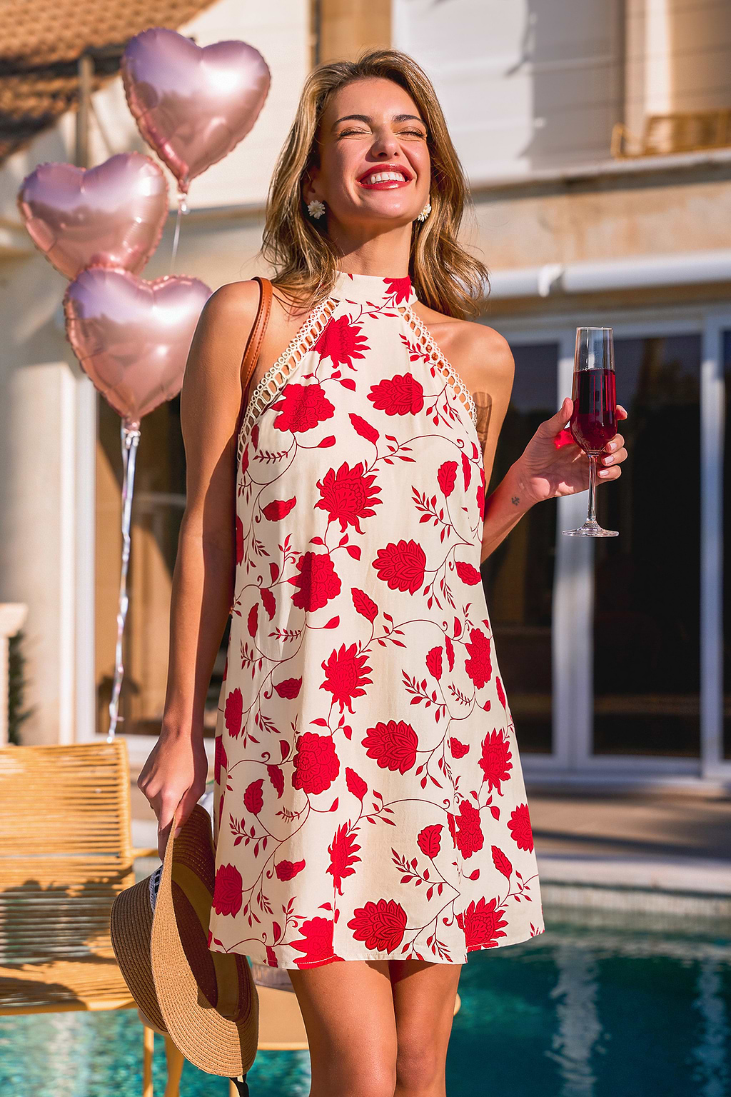 Beverly Hills Floral Mini Dress