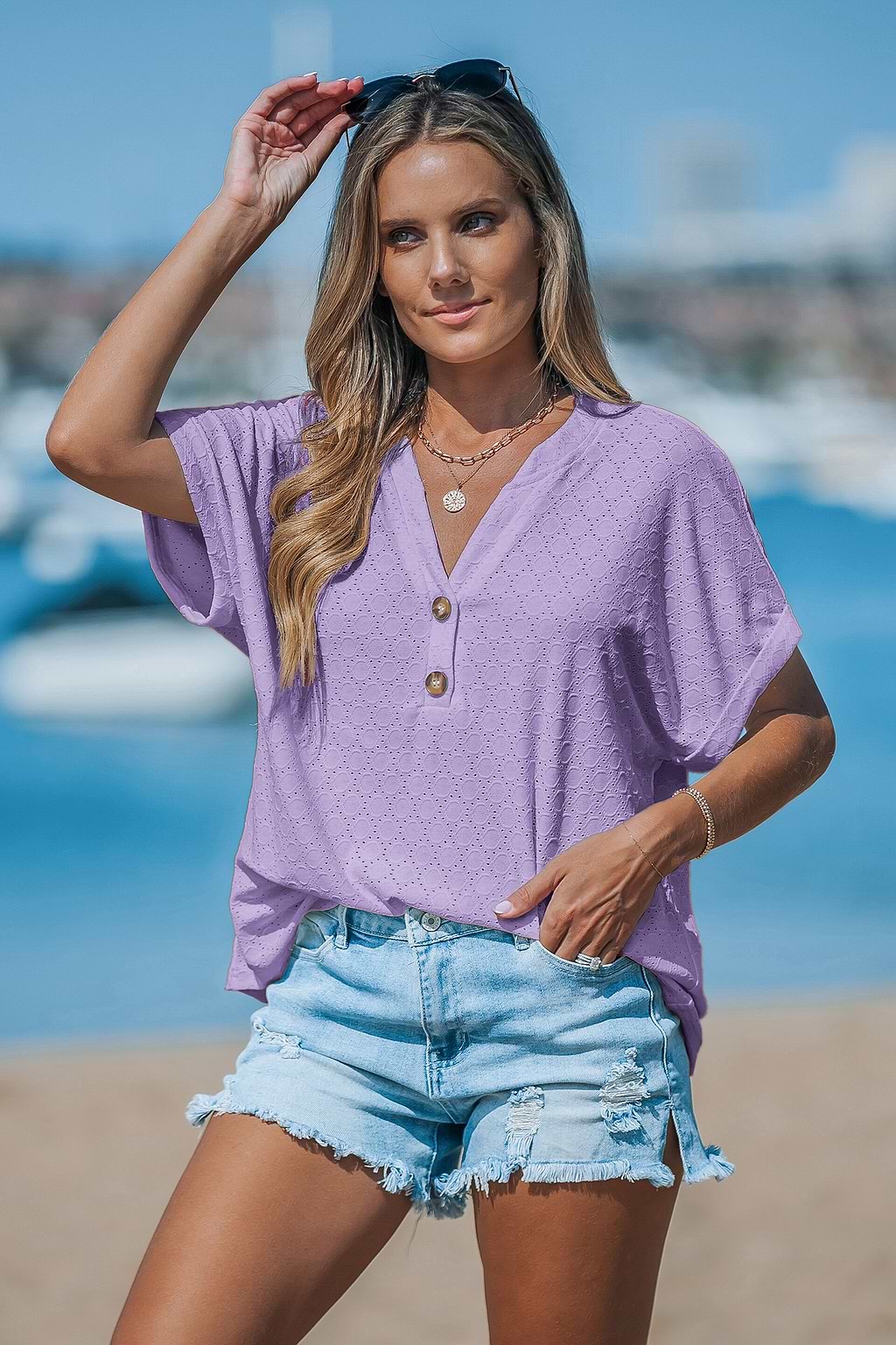 Santa Monica Memories Purple Top