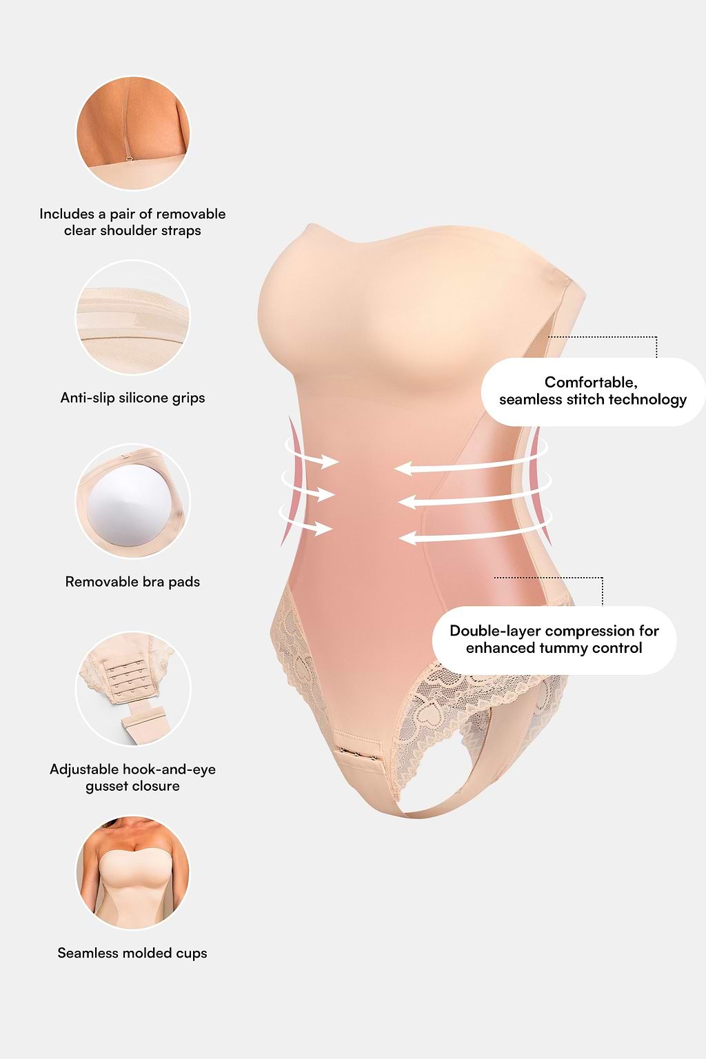 Good Feeling Nude Shapewear Bodysuit