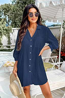 Sukienka mini w kolorze głębokiego błękitu