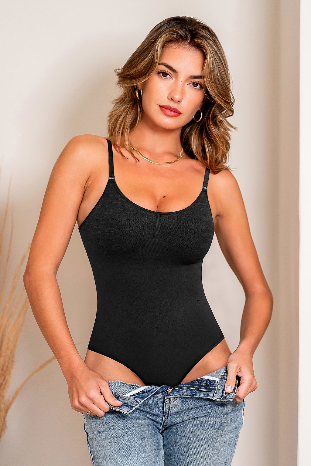 Low Effort Black Shapewear Bodysuit