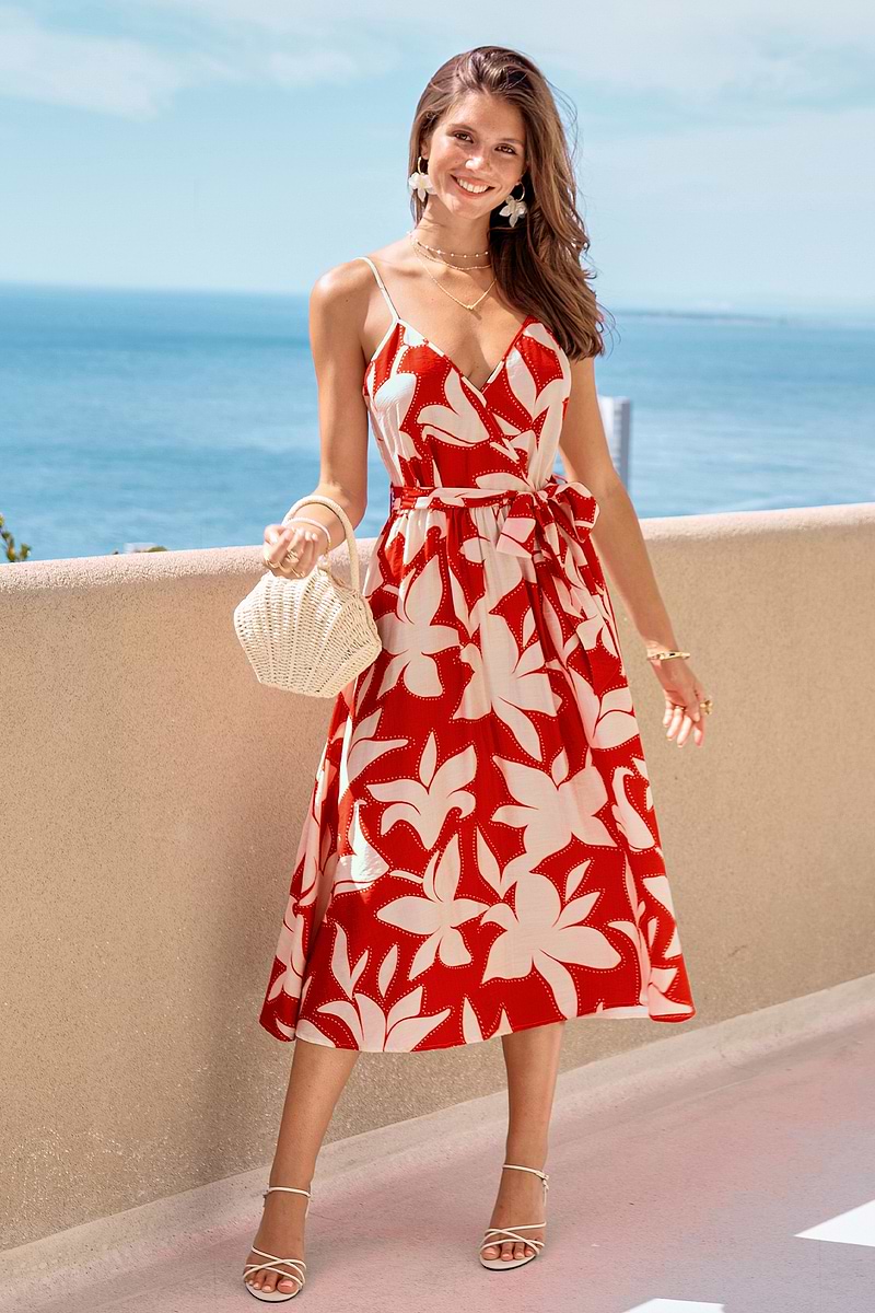 Wing It Floral Midi Dress