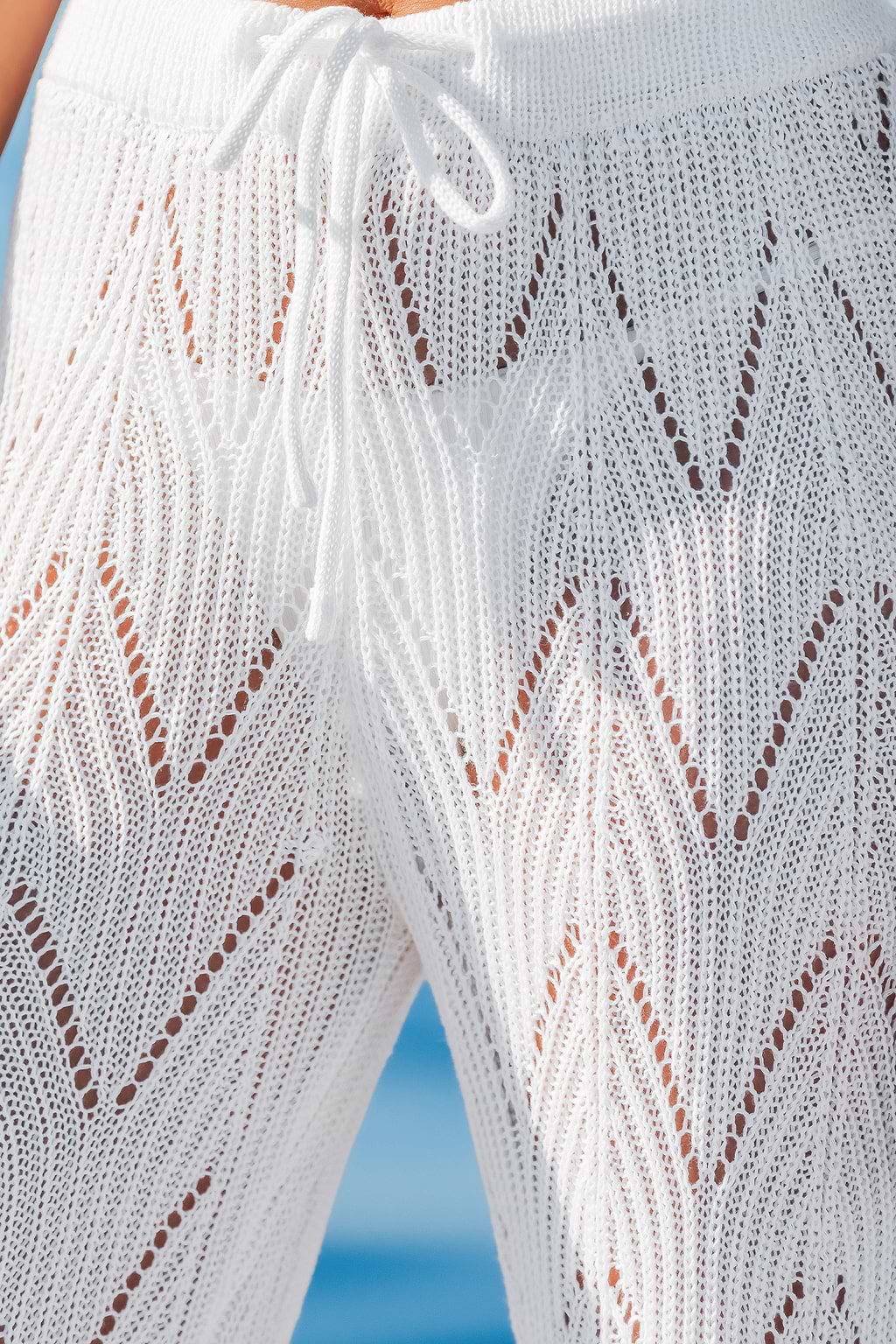 Tempting White Cover-Up Pants