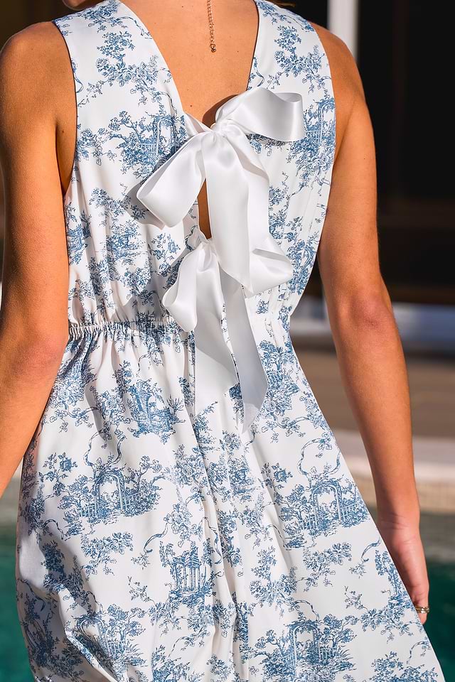 Cupshe Duchess Toile Mini Dress - Blue - XL Cupshe Duchess Toile Mini Dress - Blue - XL