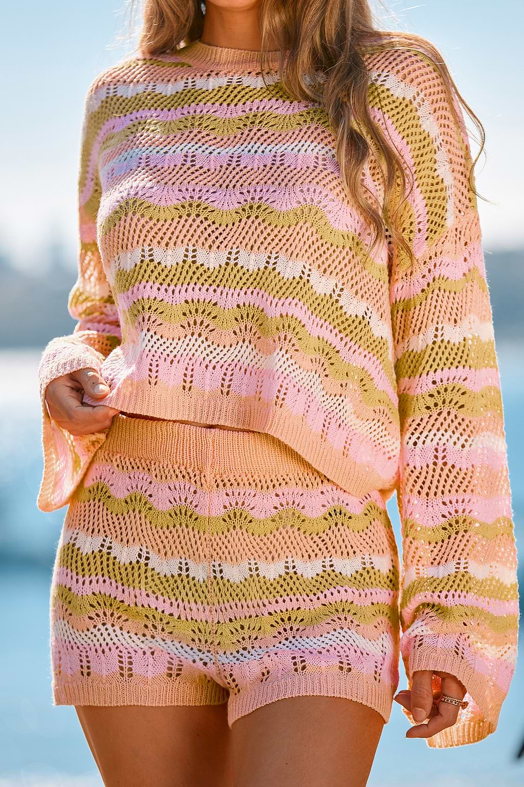 Fantastic Striped Cover-Up Top