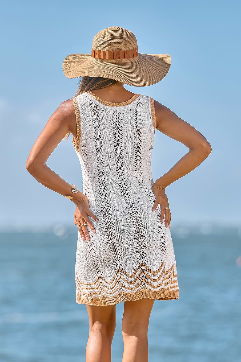 Metaphorically White Cover-Up Mini Dress
