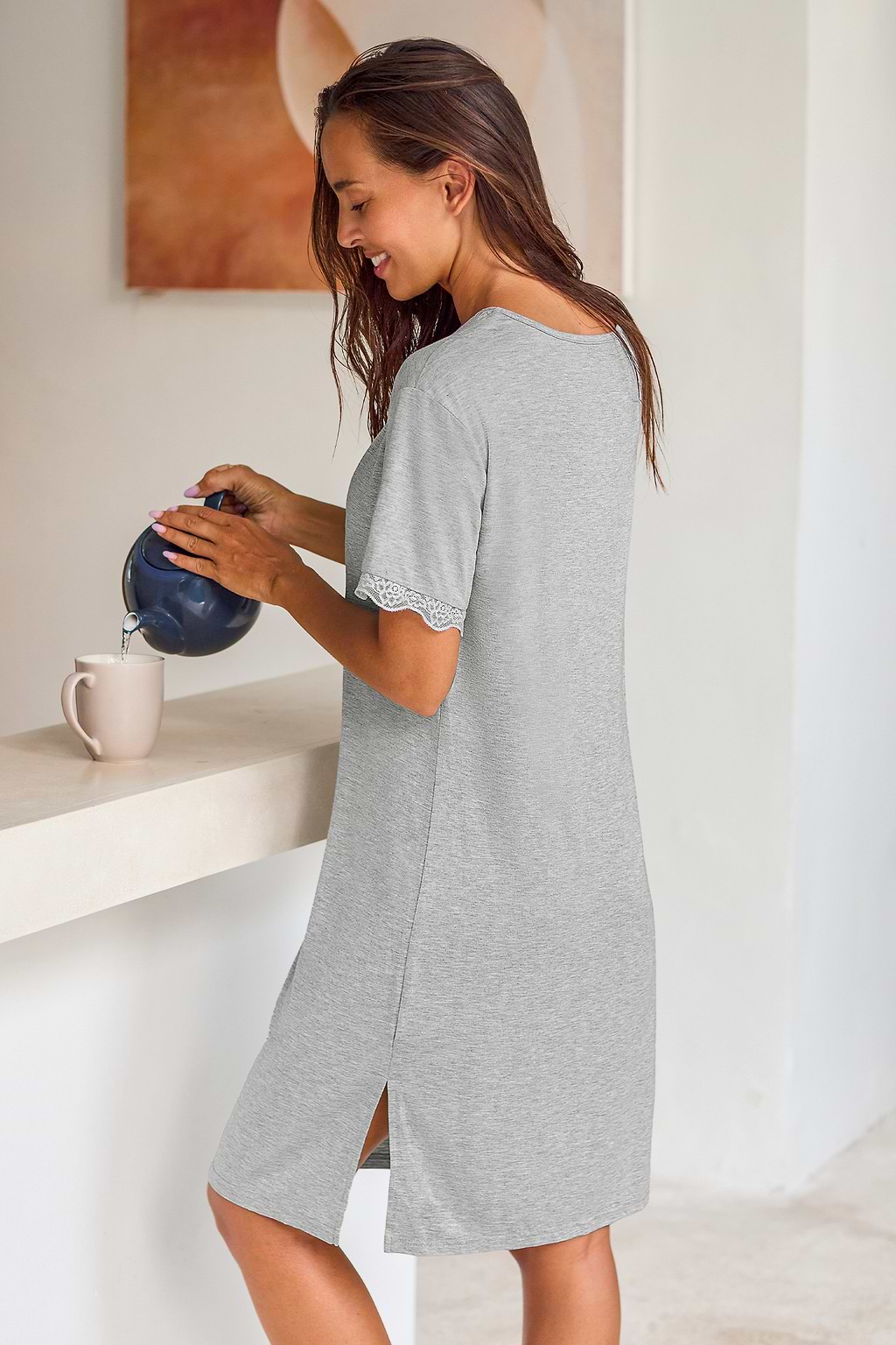Bedtime Stories Grey Sleep Dress