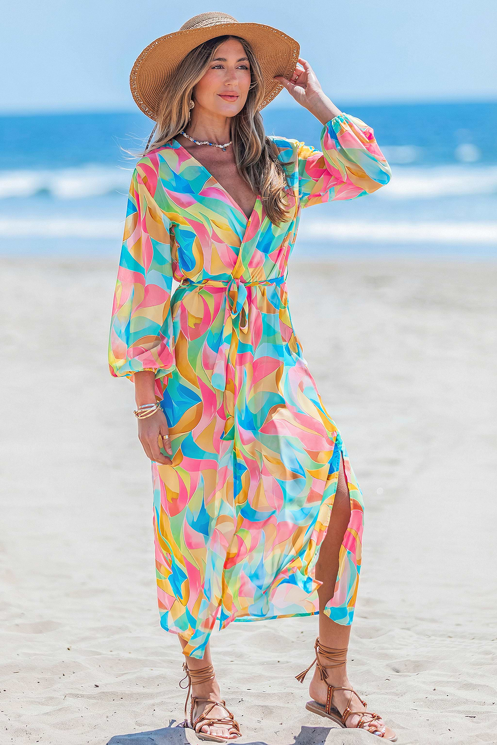 Cultured Abstract Cover-Up Kimono
