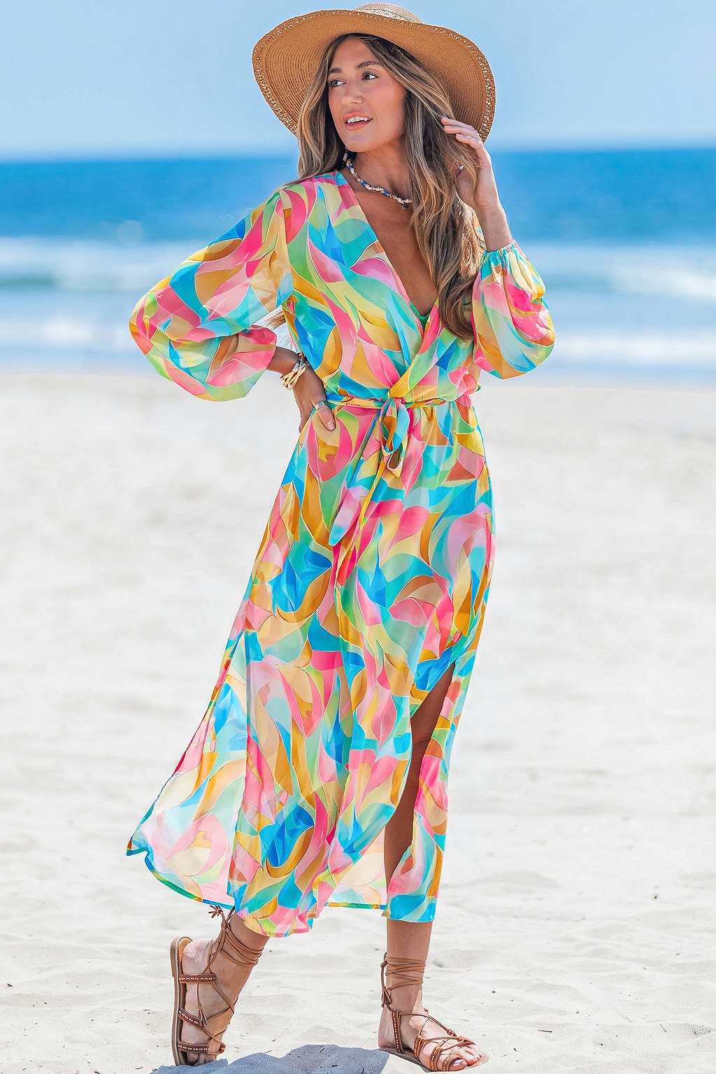Cultured Abstract Cover-Up Kimono