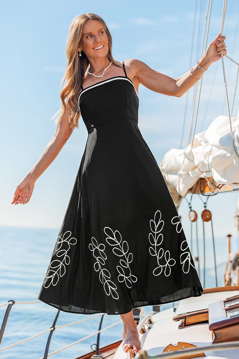 Drizzle Abstract Maxi Dress