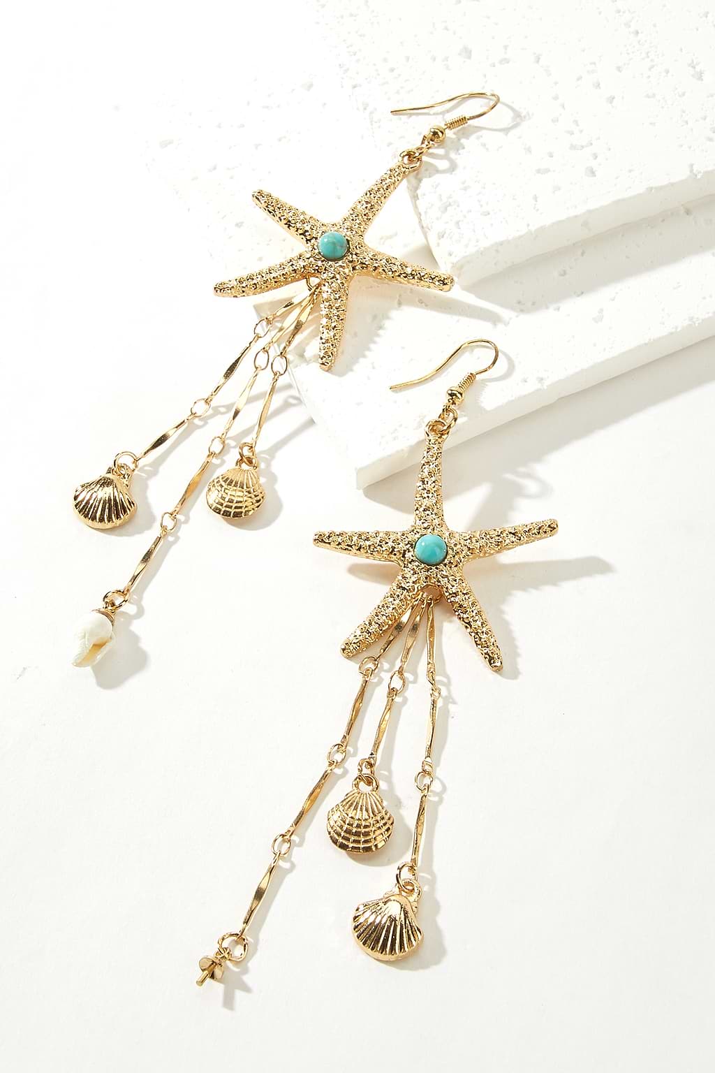Sea Stargazing Gold-Tone Earrings