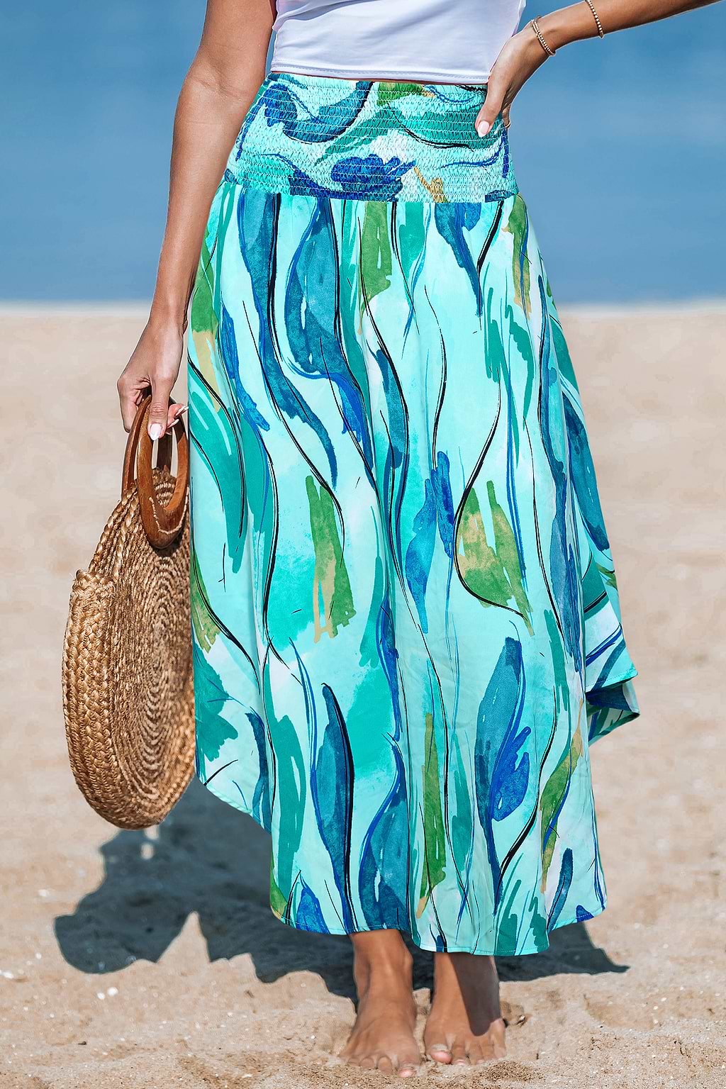 Dopamine Rush Abstract Midi Skirt