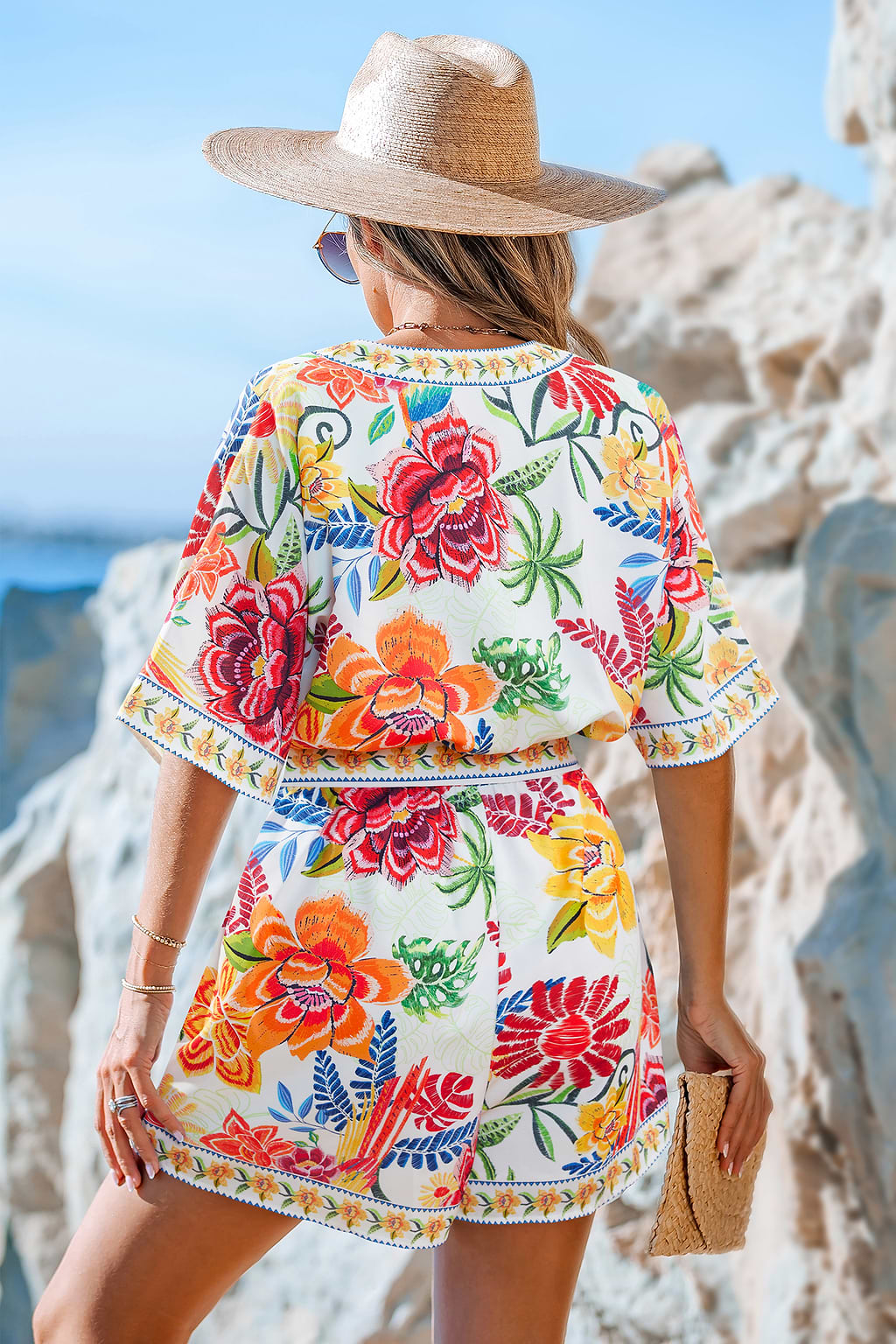 Jet Lag Floral Playsuit