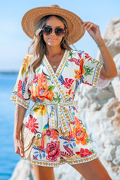Jet Lag Floral Playsuit
