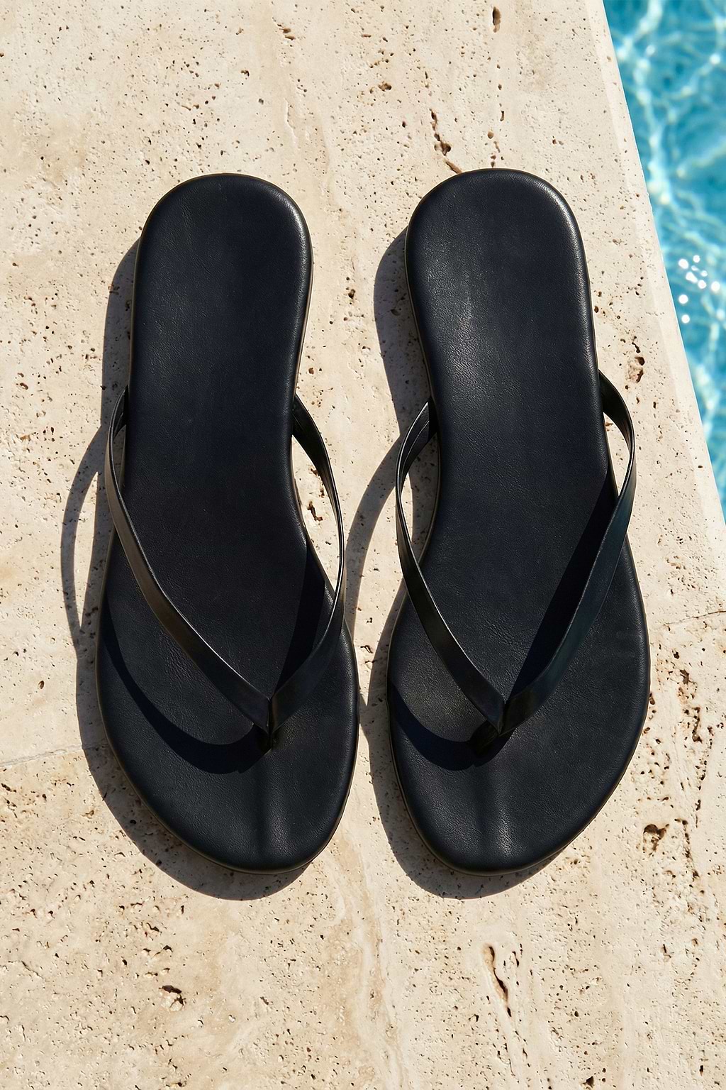 Between Dips Faux Leather Flip Flops