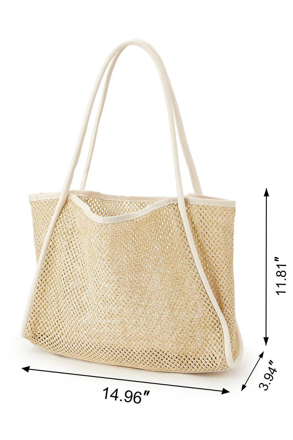 Sac forme cabas en paille