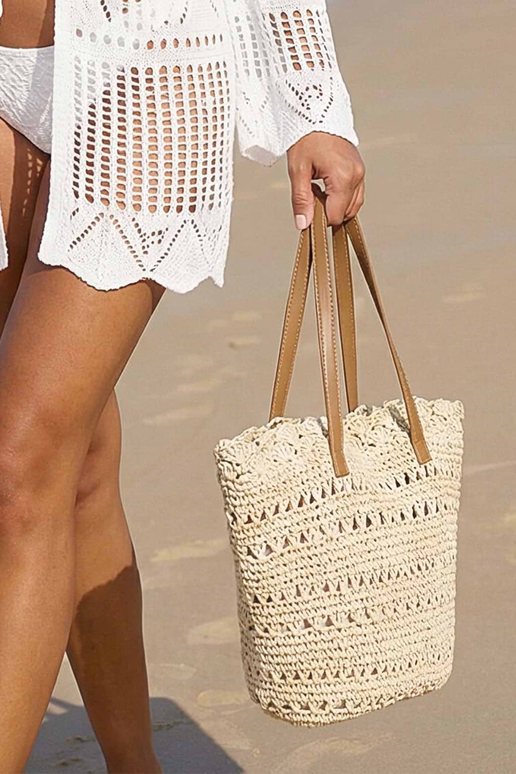 Orange Gelato Straw Bag