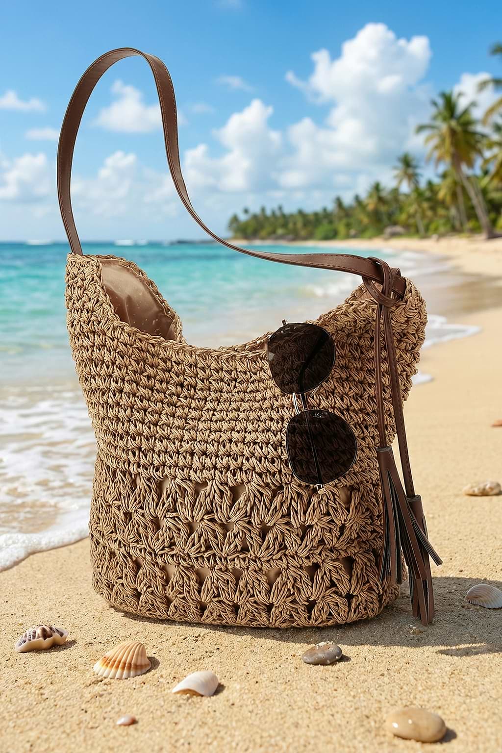 Two Step Straw Bag