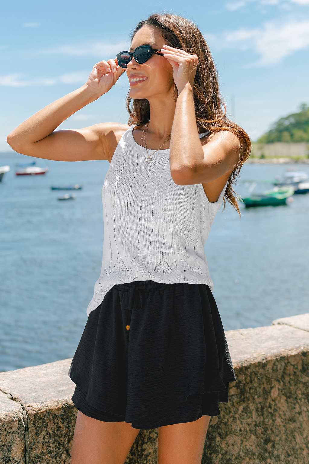 Stoked Black Cover-Up Shorts