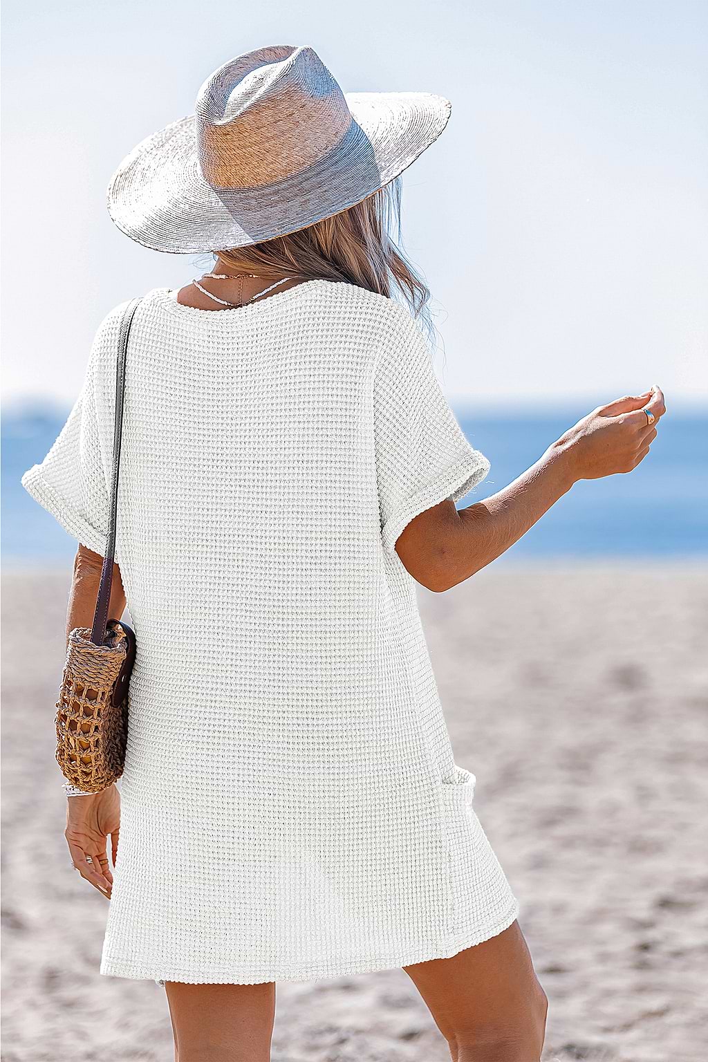 Dreamy Tides White Cover-Up Mini Dress