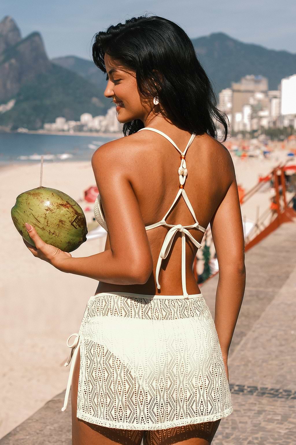 Souvenir witte 3-delige bikiniset