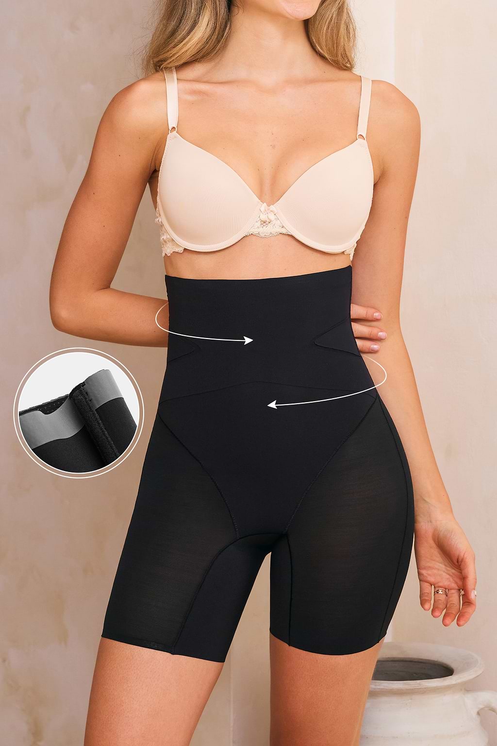 Bas gainant taille haute maintien abdominal
