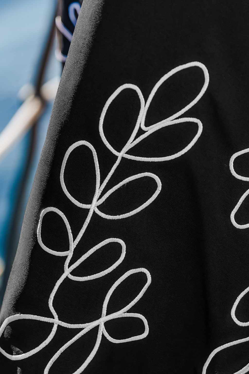 Schwarzes Ärmelloses Eckiger Ausschnitt Maxi-Strandkleid