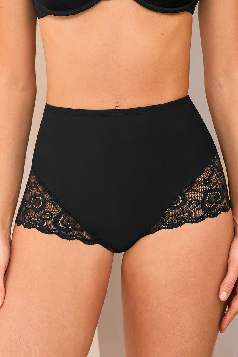 Bas gainant noir dentelle