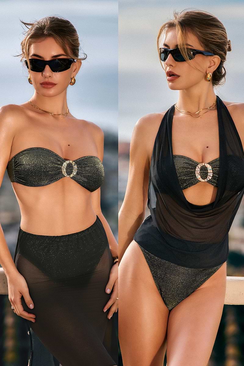 Je Ne Sais Quoi Black 2-Piece Swimsuit Set