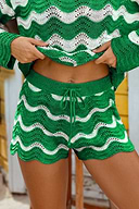 Coral Garden Striped Cover-Up Shorts