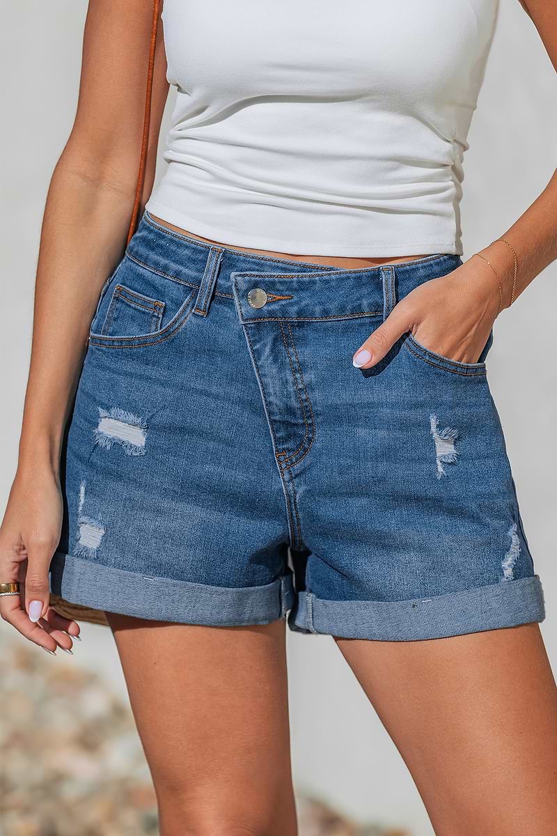 Literally Me Blue Denim Shorts